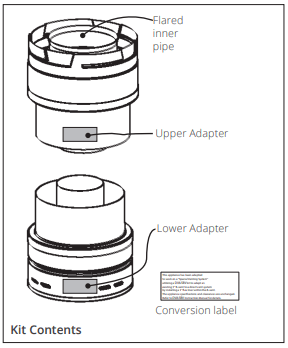 Valor Valor Direct Vent Adapter to 5” B-Vent - DVA5BV DVA5BV Fireplace Parts