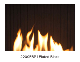 Valor Valor Fluted Black Liner Panel (LX1 Series) - 2200FBP 2200FBP Fireplace Accessories