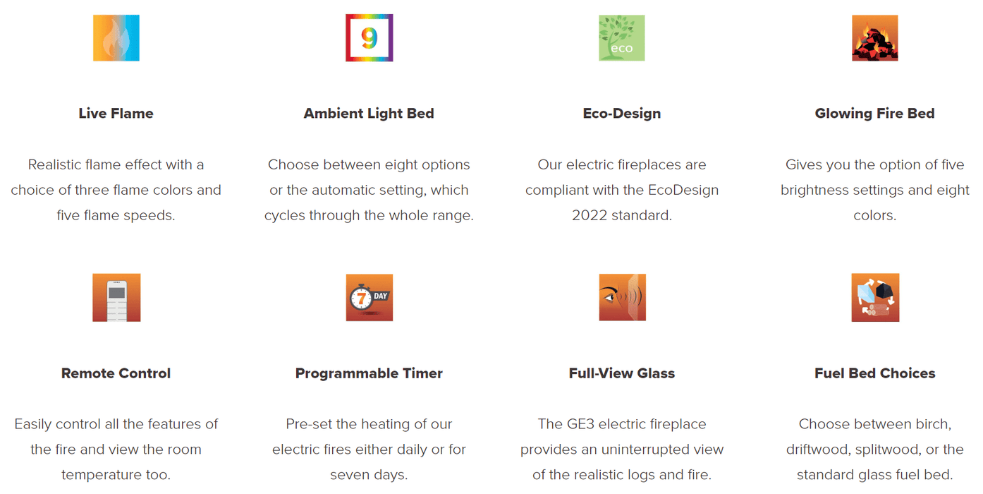 Valor Valor GE3 27" Electric Fireplace Insert GE3 Fireplace Finished - Electric