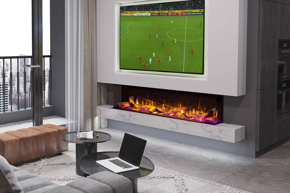 Valor Valor LEX3-S 60" Electric Fireplace LEX3-S Fireplace Finished - Electric