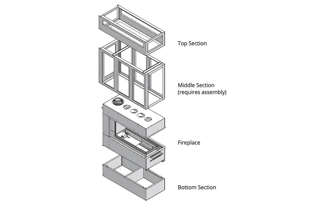 Valor Valor LX1 Steel Framing Kit (LX1 Pier Series) - 2100SFK 2100SFK Fireplace Accessories