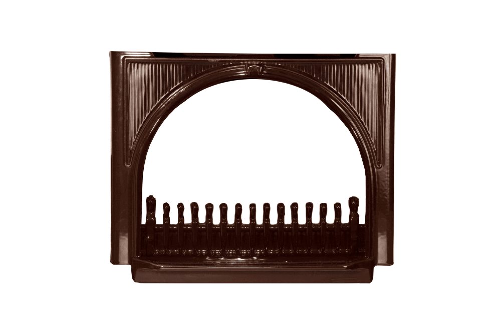 Valor Valor Majolica Brown Enamel Madrona Traditional Arch Front (Box 2 of 2) (Madrona Freestanding Series) - MFCS02-2 MFCS02-2 Fireplace Finished - Gas
