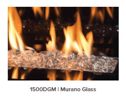 Valor Valor Murano Glass (L1 Series) - 1500DGM 1500DGM Fireplace Finished - Gas