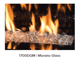 Valor Valor Murano Glass (L2 Series) - 1700DGM 1700DGM Fireplace Finished - Gas