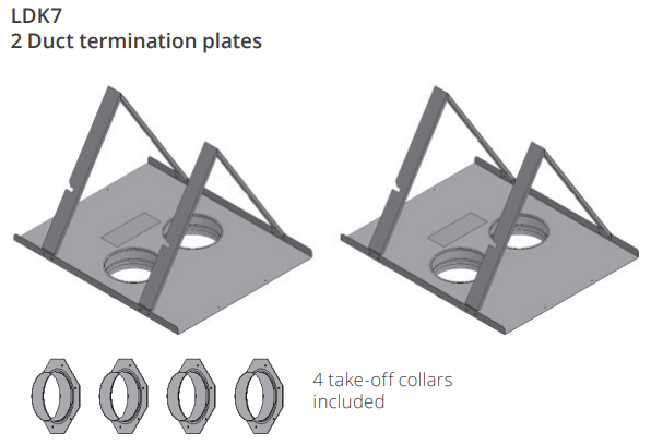 Valor Valor Termination Plates - LDK7 LDK7 Fireplace Accessories