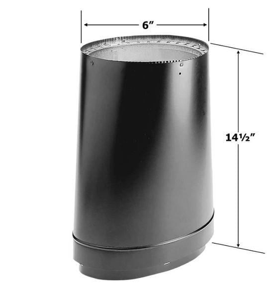 Vermont Castings Vermont Castings 6" x 14.5" Duravent DVL Double Wall Oval-to-Round Adapter - DV-6DVL-ORAD DV-6DVL-ORAD Fireplace Venting