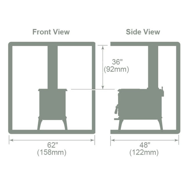 Vermont Castings Vermont Castings Aspen C3 Wood Stove 0002505 Fireplace Finished - Wood