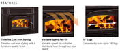 Vermont Castings Vermont Castings Gifford Wood-Burning Insert (Classic Black) GIFFORD-CB Fireplace Finished - Wood