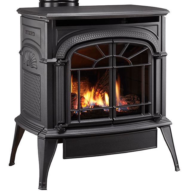 Vermont Castings Vermont Castings Intrepid Direct Vent Gas Stove (IntelliFire Touch ver.) Black INDVR-IFT-CB Fireplace Finished - Gas