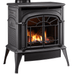 Vermont Castings Vermont Castings Intrepid Direct Vent Gas Stove (IntelliFire Touch ver.) Black INDVR-IFT-CB Fireplace Finished - Gas