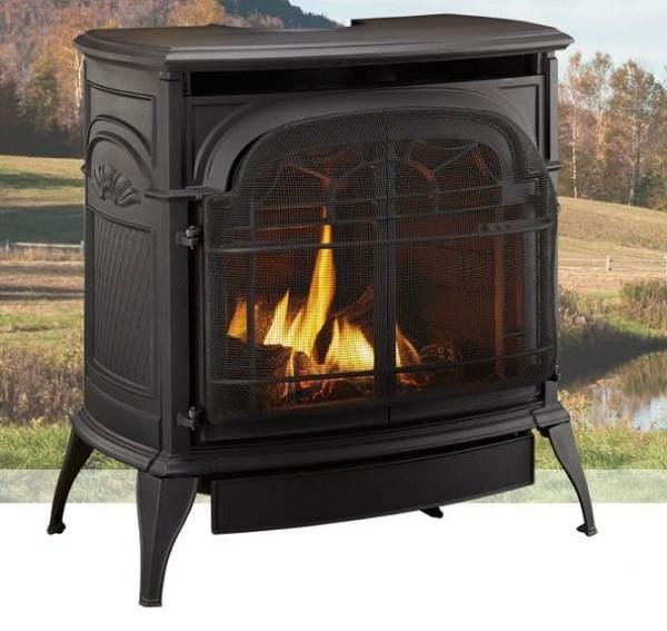 Vermont Castings Vermont Castings Stardance Direct Vent Gas Stove (IntelliFire ver.) Black SDDVT-IFT-CB Fireplace Finished - Gas