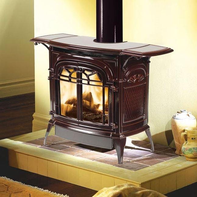 Vermont Castings Vermont Castings Stardance Direct Vent Gas Stove (IntelliFire ver.) Majolica_Brown SDDVT-IFT-BM Fireplace Finished - Gas
