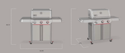 Weber Weber Genesis E-325W Titanium Edition Gas Grill Barbecue Finished - Gas