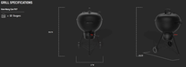 Weber Weber Original 22" Premium Kettle Charcoal Grill (Stealth) 1502254 Barbecue Finished - Charcoal