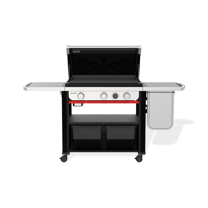 Weber Weber Slate 30" Rust-Resistant Griddle w/ Extendable Side Table Barbecue Finished - Gas