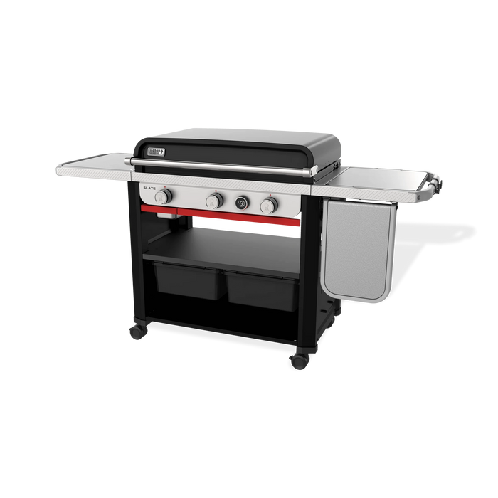Weber Weber Slate 30" Rust-Resistant Griddle w/ Extendable Side Table Barbecue Finished - Gas