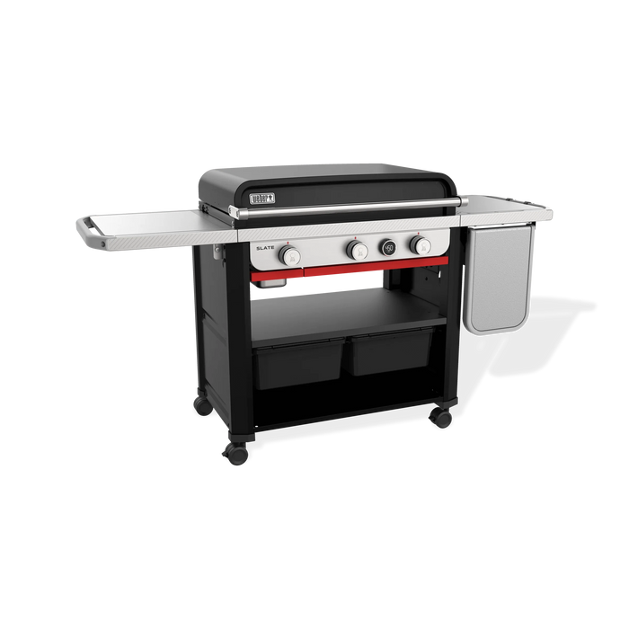 Weber Weber Slate 30" Rust-Resistant Griddle w/ Extendable Side Table Barbecue Finished - Gas