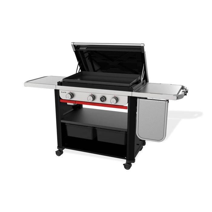 Weber Weber Slate 30" Rust-Resistant Griddle w/ Extendable Side Table Barbecue Finished - Gas