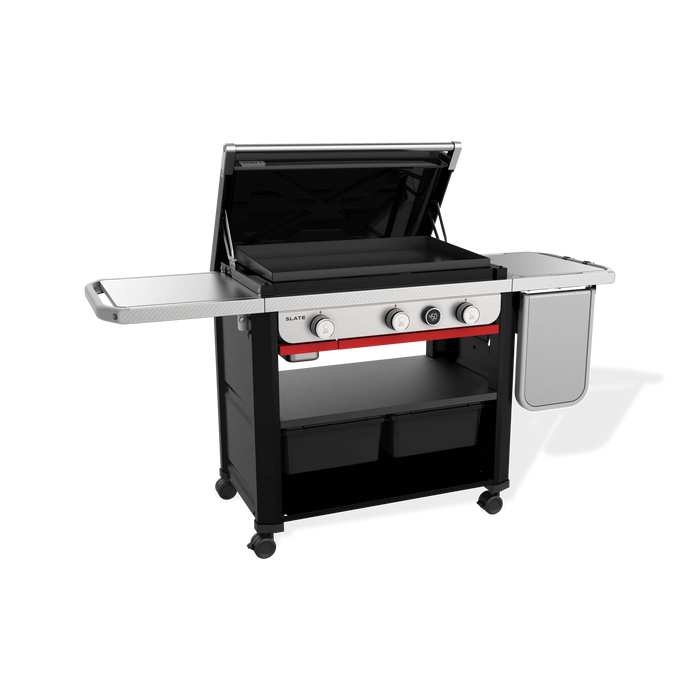 Weber Weber Slate 30" Rust-Resistant Griddle w/ Extendable Side Table Barbecue Finished - Gas