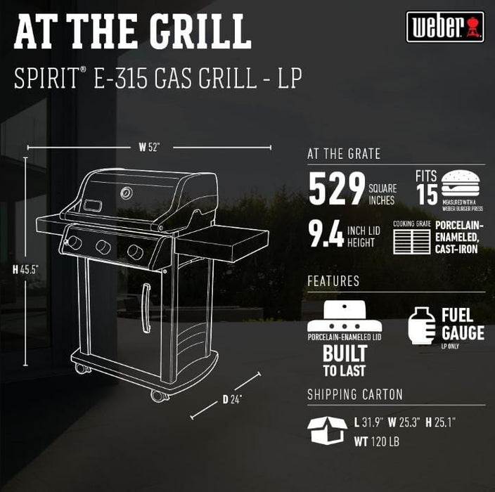 Weber Weber Spirit E-315 Gas Grill Barbecue Finished - Gas