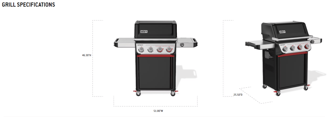 Weber Weber Spirit Stealth EP-425 Gas Grill Barbecue Finished - Gas