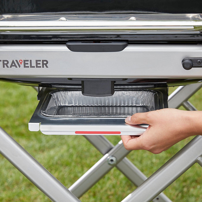 Weber Weber Traveler Portable Gas Grill (Black) 9010001 Barbecue Finished - Gas 077924158421