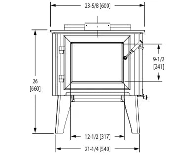 WoodPro WoodPro 100 Wood Stove FF-WP-100 Fireplace Finished - Wood