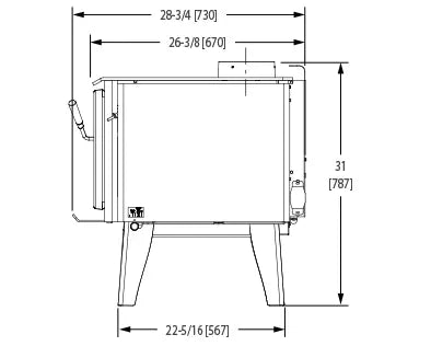 WoodPro WoodPro 300 Wood Stove FF-WP-300 Fireplace Finished - Wood