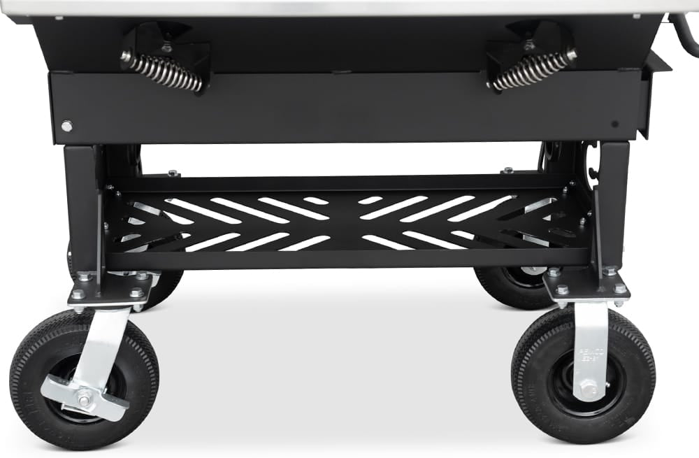 Yoder Chrome Stack Yoder 24x36 Flat Top Charcoal Grill (Dual Smoke Stack) — Chadwicks & Hacks