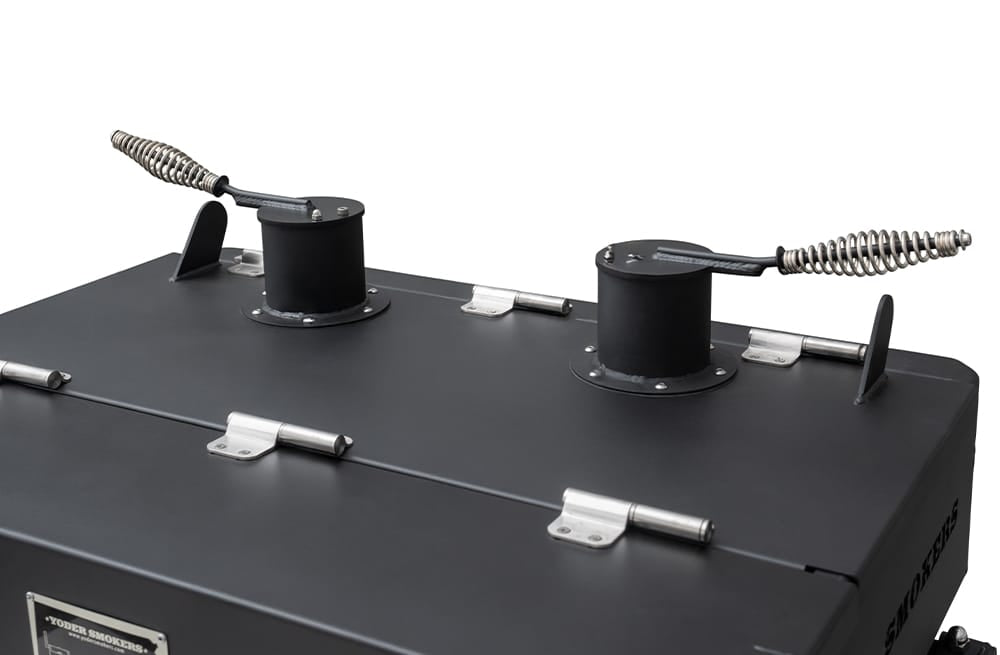 Yoder Chrome Stack Yoder 24x36 Flat Top Charcoal Grill (Dual Smoke Stack) — Chadwicks & Hacks