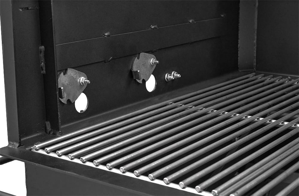 Yoder Chrome Stack Yoder 24x36 Flat Top Charcoal Grill (Dual Smoke Stack) — Chadwicks & Hacks