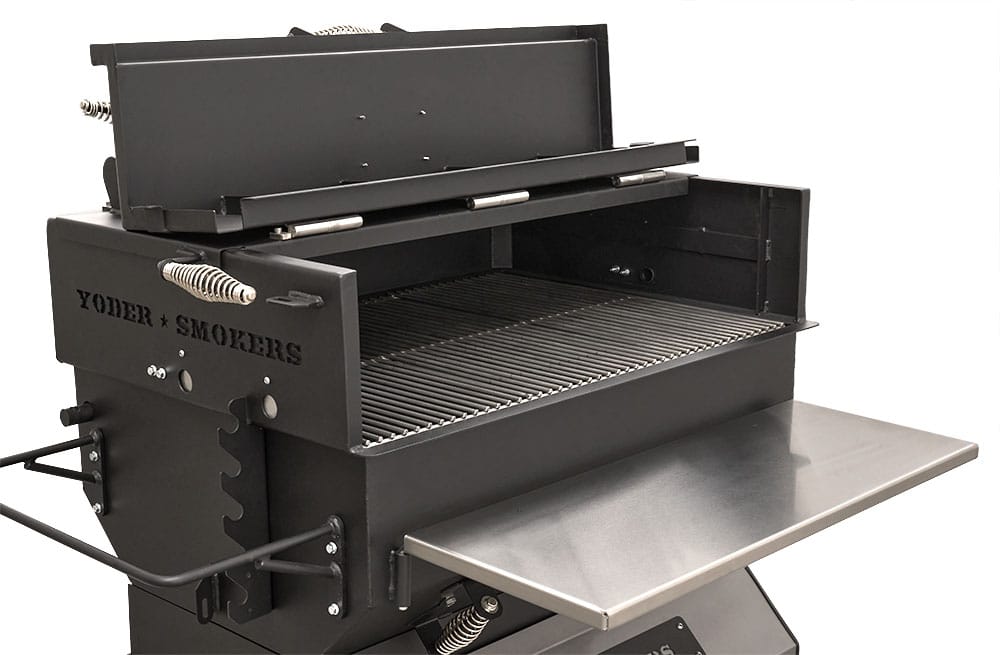 Yoder Yoder 24x36 Flat Top Competition Charcoal Grill (Dual Smoke Stack) Barbecue Finished - Charcoal