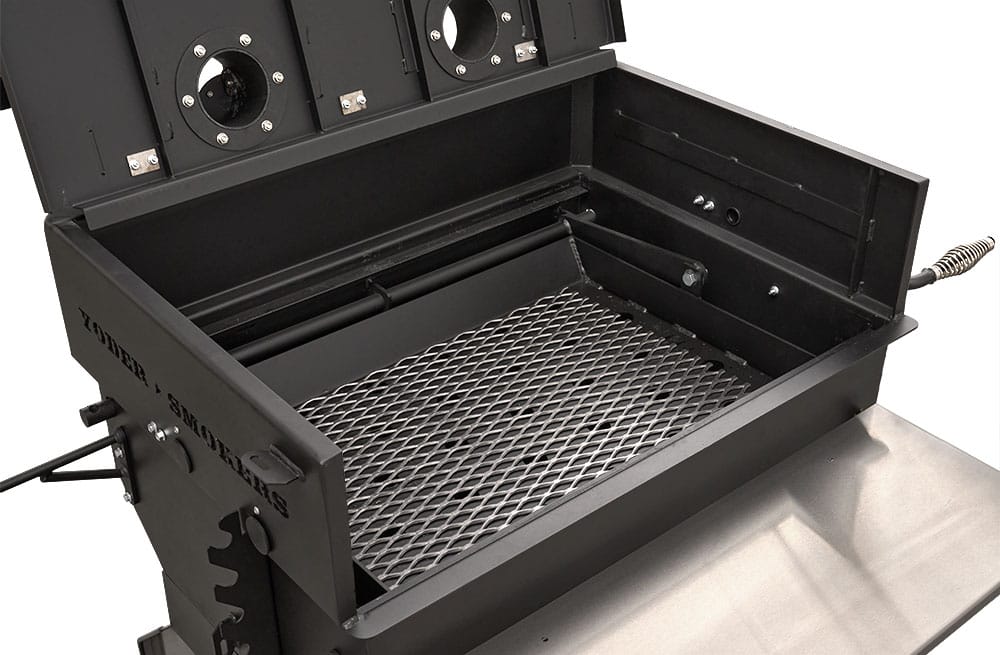 Yoder Yoder 24x36 Flat Top Competition Charcoal Grill (Dual Smoke Stack) Barbecue Finished - Charcoal