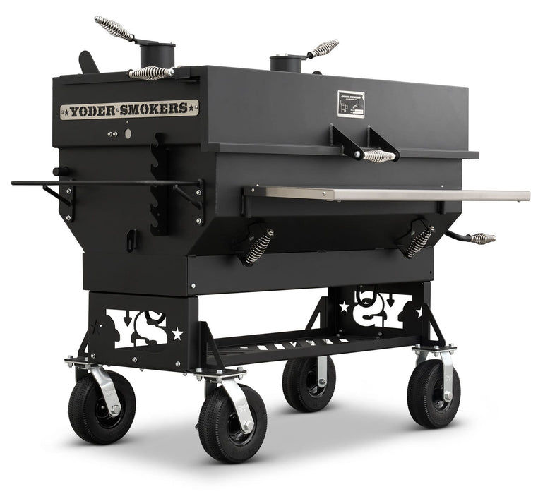 Yoder Yoder 24x48 Flat Top Charcoal Grill (Dual Smoke Stack) 5431X42-000 Barbecue Finished - Charcoal