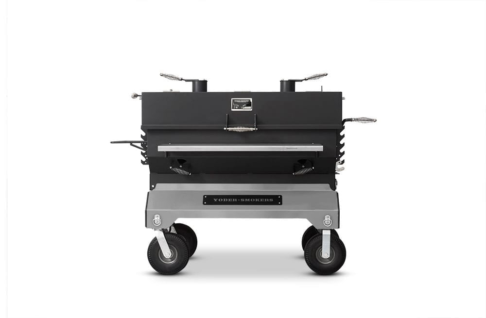 Yoder Yoder 24x48 Flat Top Competition Charcoal Grill (Dual Smoke Stack) Barbecue Finished - Charcoal